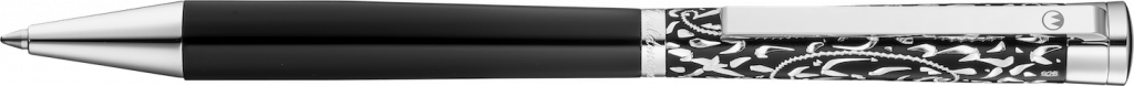 0042 - Xetra Vienna Black Engraved Ballpoint Pen