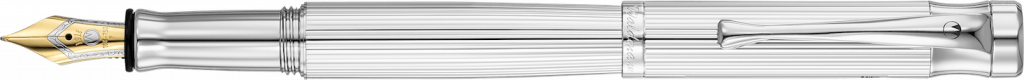 2302 - Tango Silver Lines Pattern Fountain Pen Gold Nib