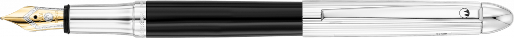 2388 - Pocket Black Fountain Pen Gold Nib