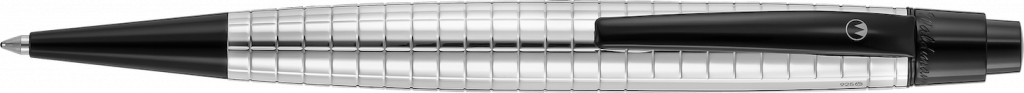 5685 - Concorde Silver Square Pattern Black Ballpoint Pen