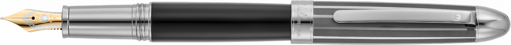 8085 - Precieux Black Ruthenium Fountain Pen Gold Nib